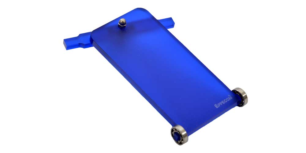 carrettino plexiglass blu